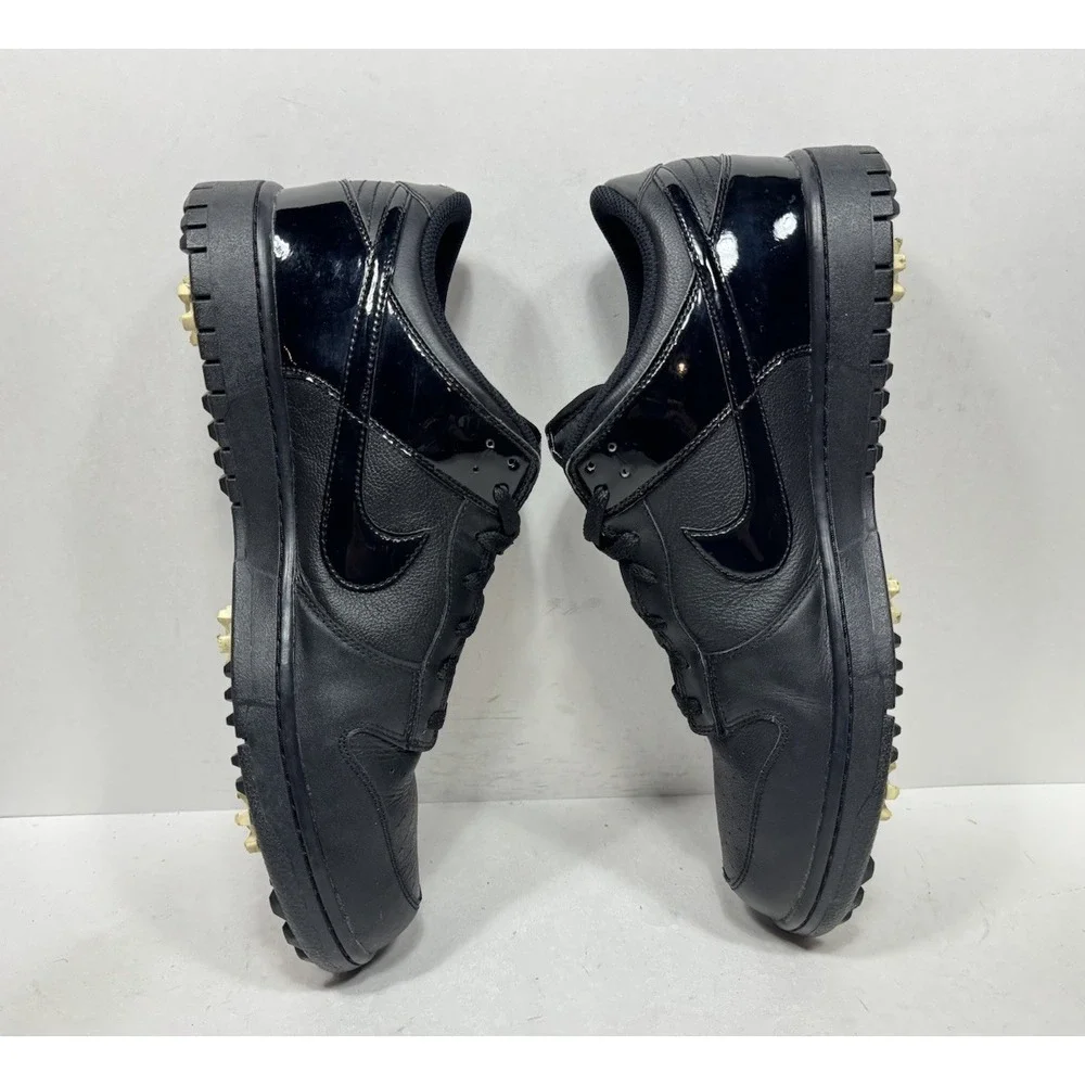 Rare Nike Dunk Low Black Golf NG Men's Size 13 Cleats Sneakers‎ Shoes 484294-003